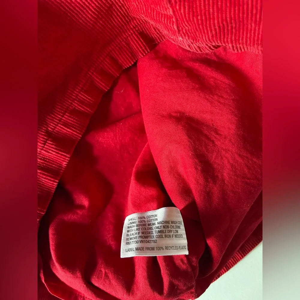Girl’s Genuine Kids by OshKosh Red Corduroy overall dress Valentines Size 5T